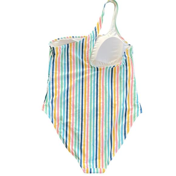 NWT Old Navy Womens One Shoulder Multi Stripe One Piece Swimsuit Size XXL - Picture 5 of 11